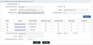 F1Facility Booking System